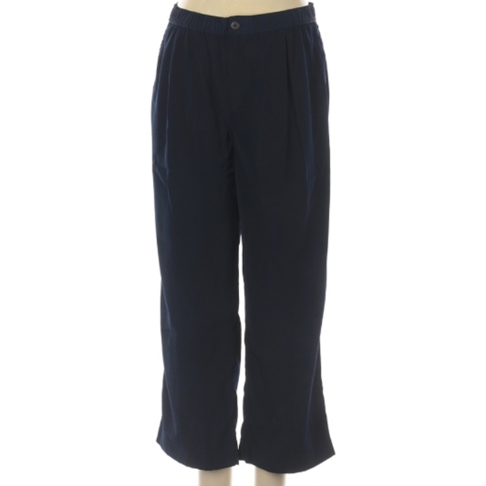 J. Crew NWT Navy capri pants with wide Leg, high Rise, in 4 Tall